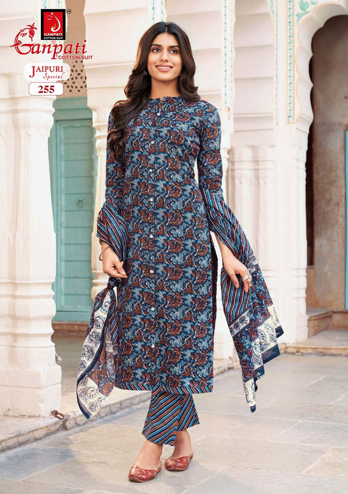 Jaipuri Special Vol 11 By Ganpati Printed Pure Cotton Dress Material Wholesalers In Delhi
